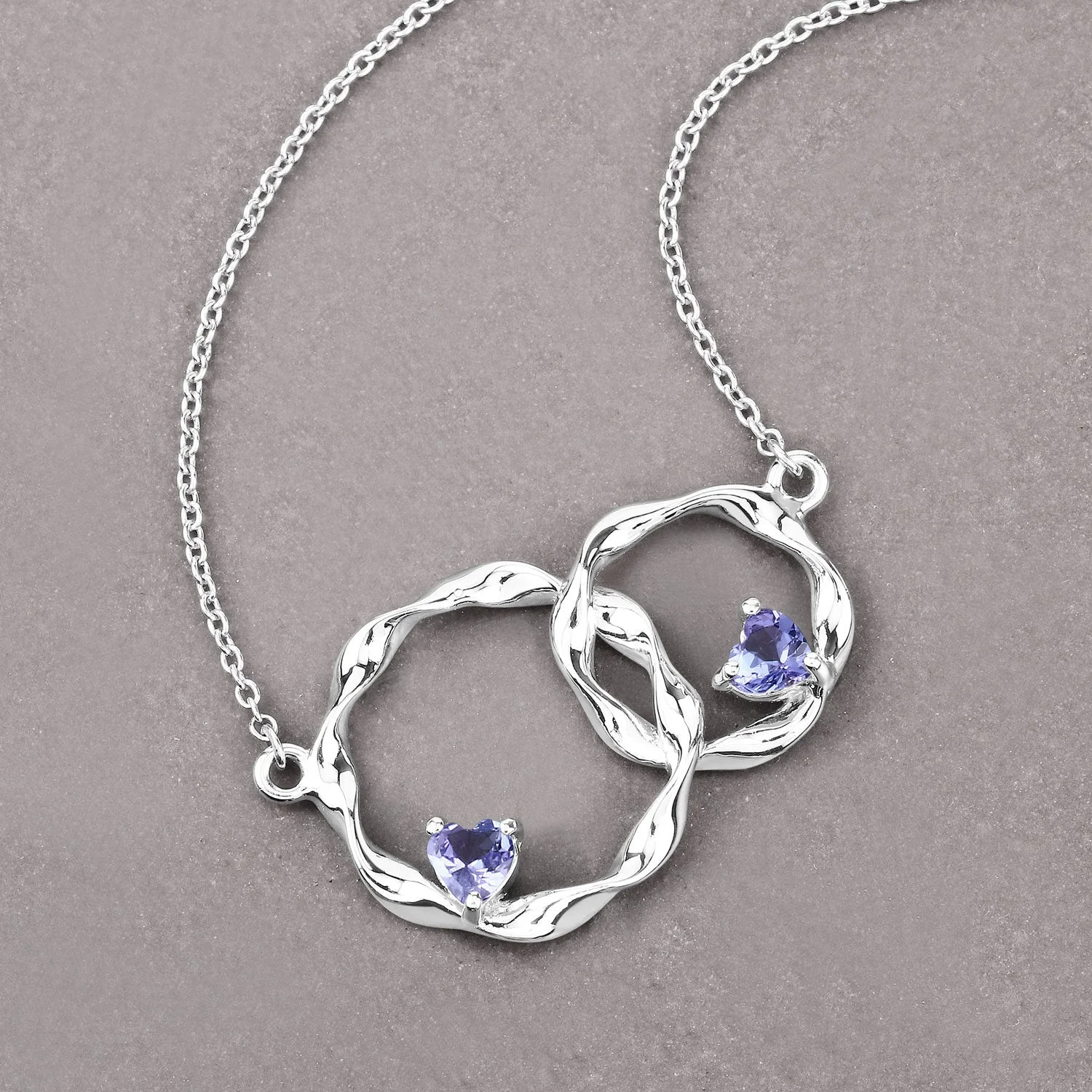 0.38 Carat Genuine Tanzanite .925 Sterling Silver Pendant - Image 4