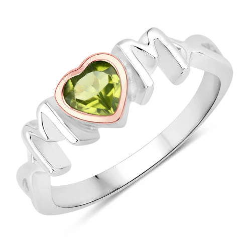 0.44 Carat Genuine Peridot .925 Sterling Silver Ring - Image 5