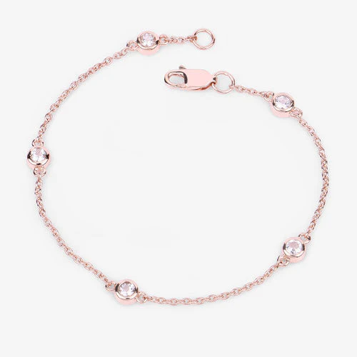 0.45 Carat Genuine Morganite .925 Sterling Silver Bracelet - Image 10