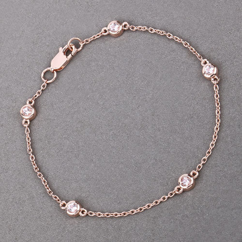 0.45 Carat Genuine Morganite .925 Sterling Silver Bracelet - Image 8