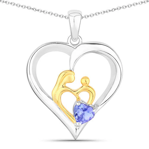 0.45 Carat Genuine Tanzanite .925 Sterling Silver Pendant - Image 5