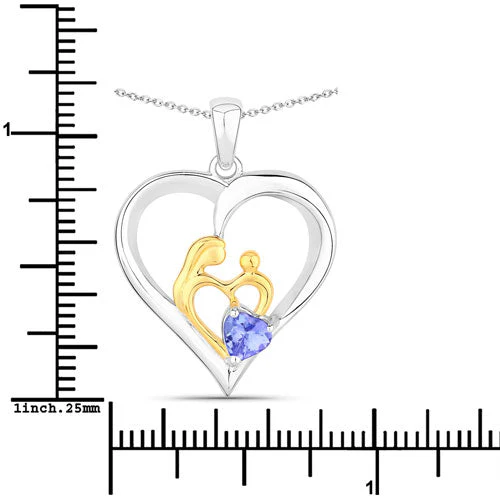 0.45 Carat Genuine Tanzanite .925 Sterling Silver Pendant - Image 7