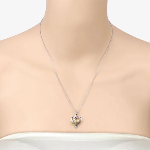 0.49 Carat Genuine Peridot and Black Spinel .925 Sterling Silver Pendant - Image 12