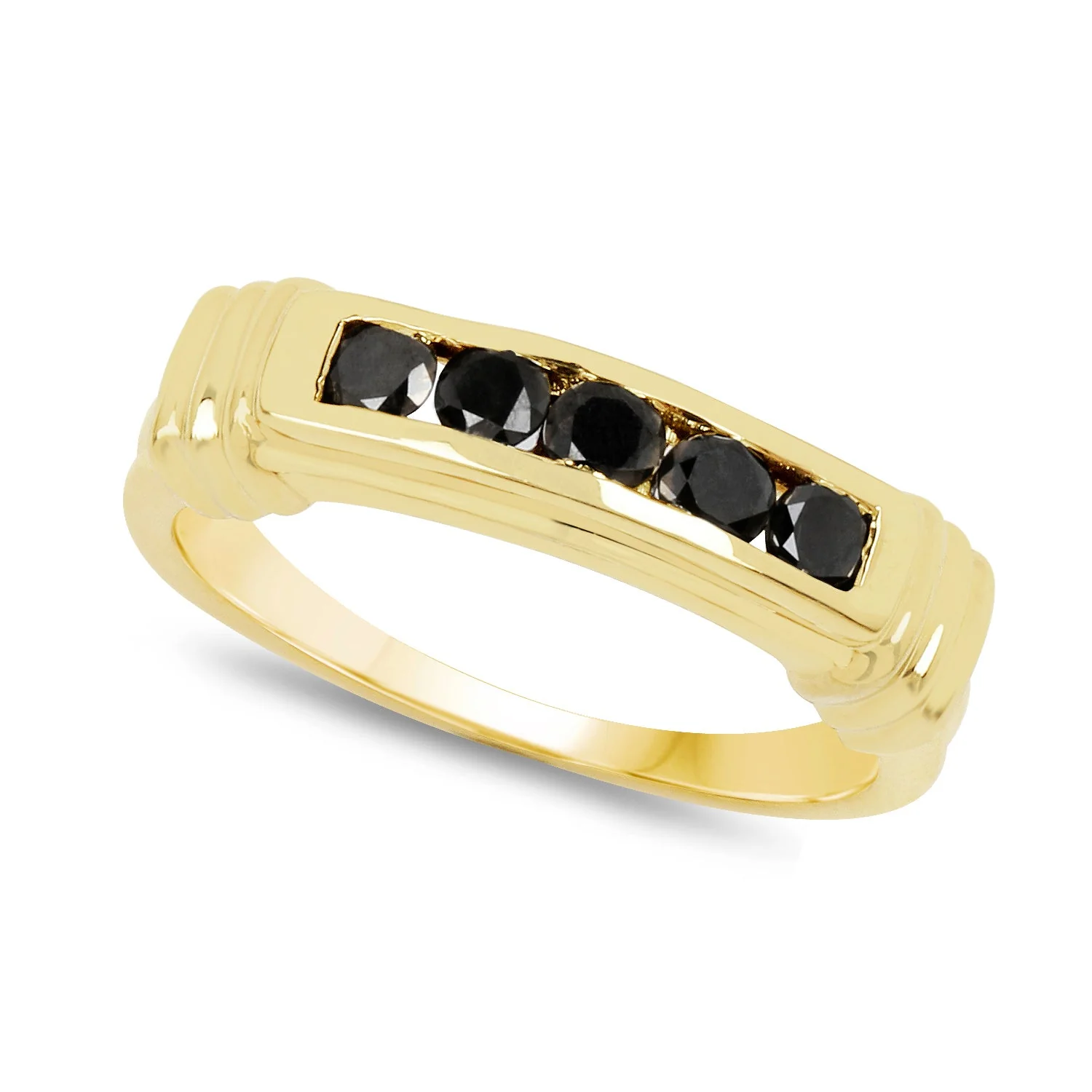 0.50 Carat Genuine Black Diamond .925 Sterling Silver Ring - Image 2