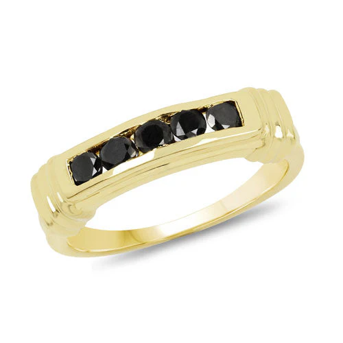 0.50 Carat Genuine Black Diamond .925 Sterling Silver Ring - Image 4