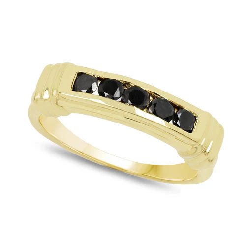 0.50 Carat Genuine Black Diamond .925 Sterling Silver Ring - Image 5