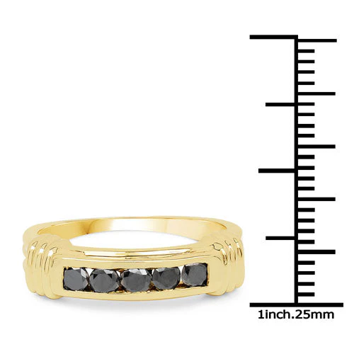 0.50 Carat Genuine Black Diamond .925 Sterling Silver Ring - Image 6