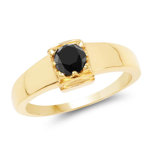 0.50 Carat Genuine Black Diamond .925 Sterling Silver Ring - Image 4