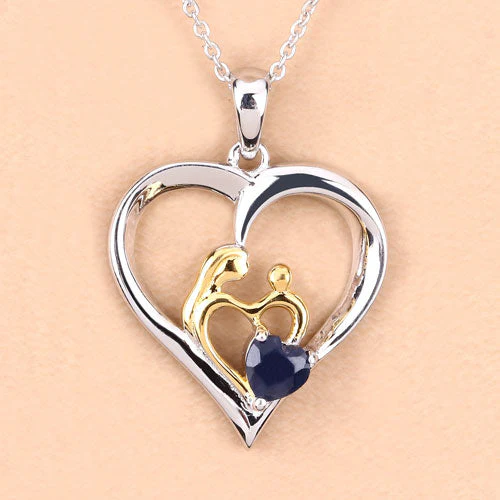 0.50 Carat Genuine Blue Sapphire .925 Sterling Silver Pendant - Image 11