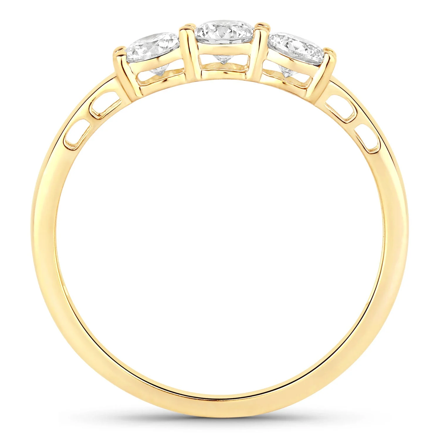 0.51 Carat Genuine Lab Grown Diamond 14K Yellow Gold Ring - Image 2