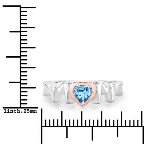 0.52 Carat Genuine Swiss Blue Topaz .925 Sterling Silver Ring - Image 3