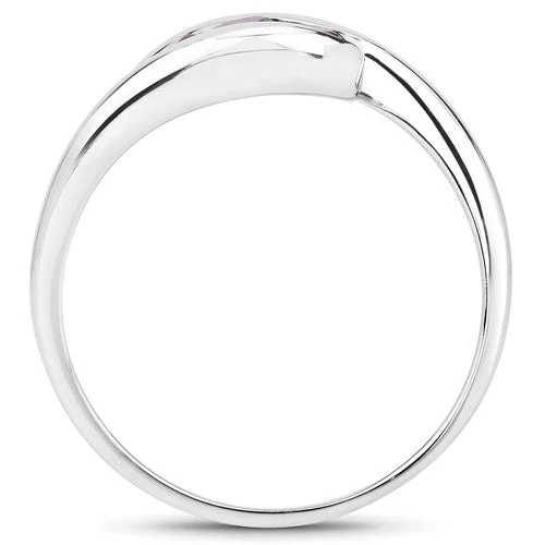 0.54 Carat Genuine Amethyst .925 Sterling Silver Ring - Image 2