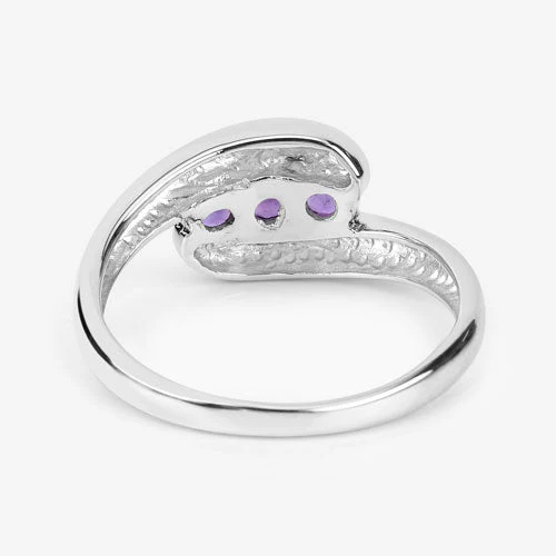 0.54 Carat Genuine Amethyst .925 Sterling Silver Ring - Image 13