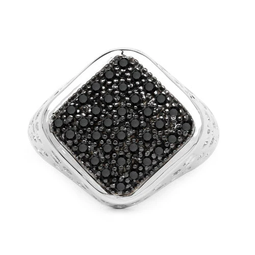 0.54 Carat Genuine Black Diamond .925 Sterling Silver Ring - Image 8