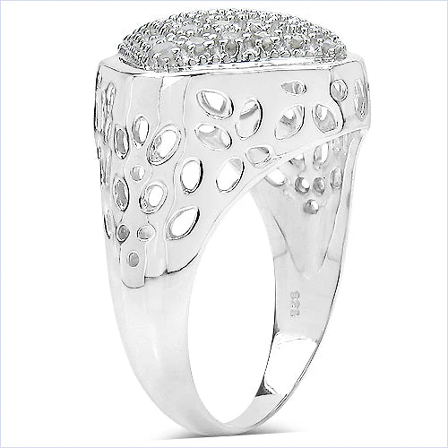 0.54 Carat Genuine White Diamond .925 Sterling Silver Ring - Image 6