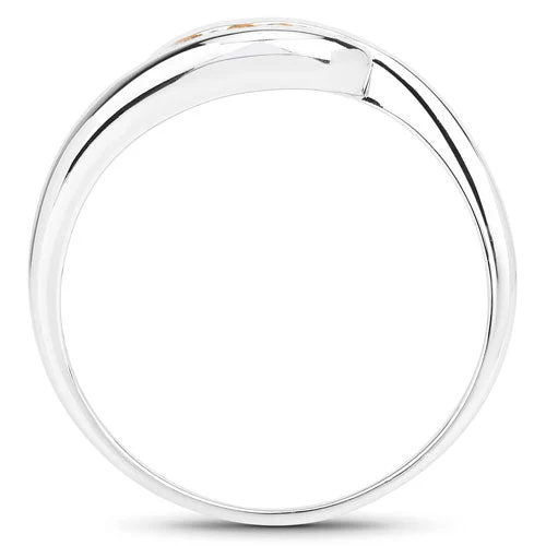 0.55 Carat Genuine Citrine .925 Sterling Silver Ring - Image 2