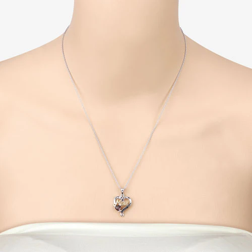 0.55 Carat Genuine Garnet and Black Spinel .925 Sterling Silver Pendant - Image 12