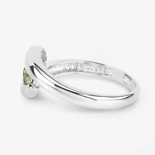 0.56 Carat Genuine Peridot .925 Sterling Silver Ring - Image 12
