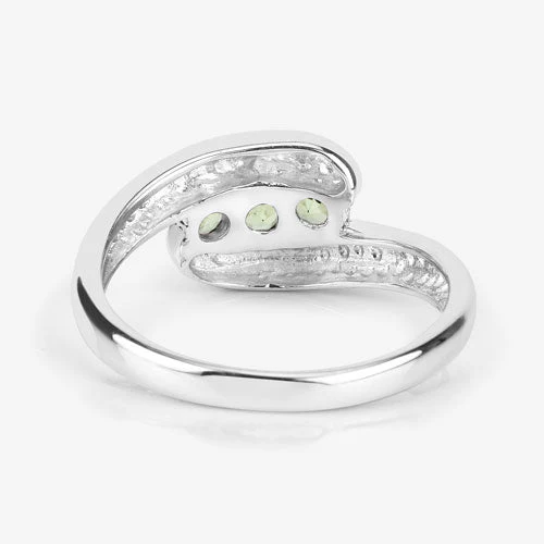 0.56 Carat Genuine Peridot .925 Sterling Silver Ring - Image 13