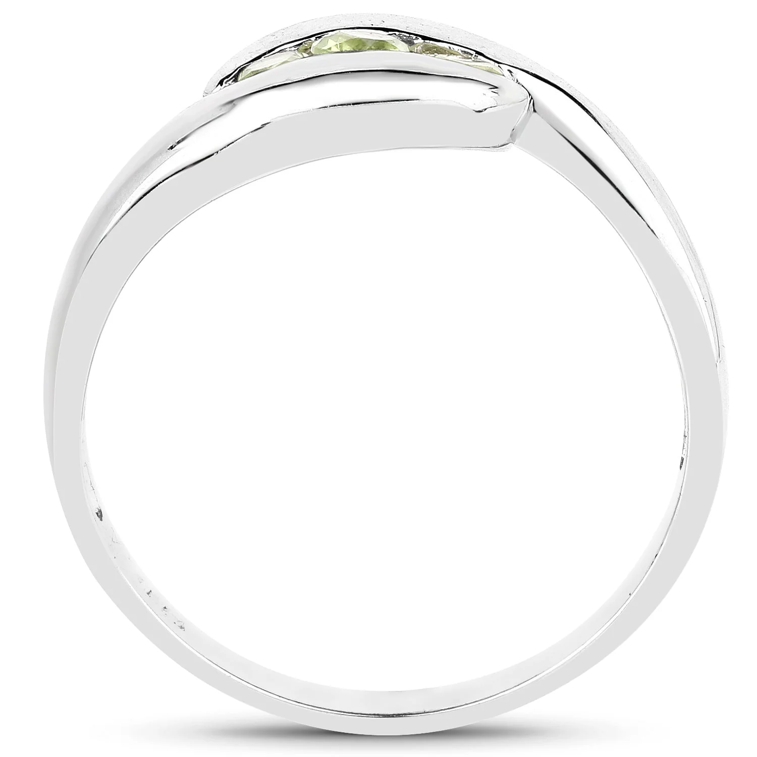 0.56 Carat Genuine Peridot .925 Sterling Silver Ring - Image 2