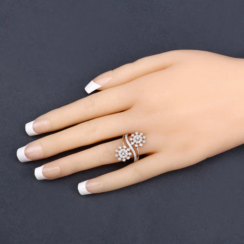 0.56 Carat Genuine White Diamond 14K Yellow Gold Ring (E-F Color, SI1-SI2 Clarity) - Image 9