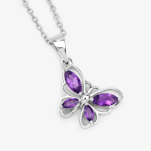 0.60 Carat Genuine Amethyst .925 Sterling Silver Pendant - Image 4