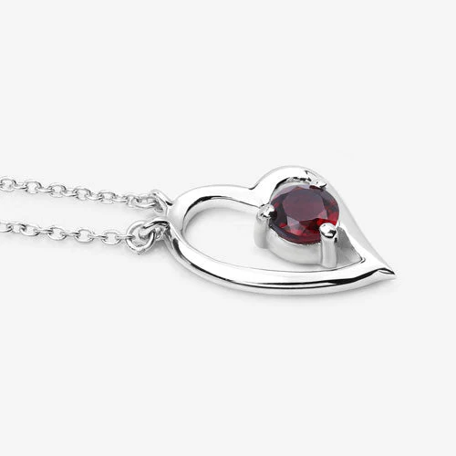0.60 Carat Genuine Garnet .925 Sterling Silver Necklace - Image 10