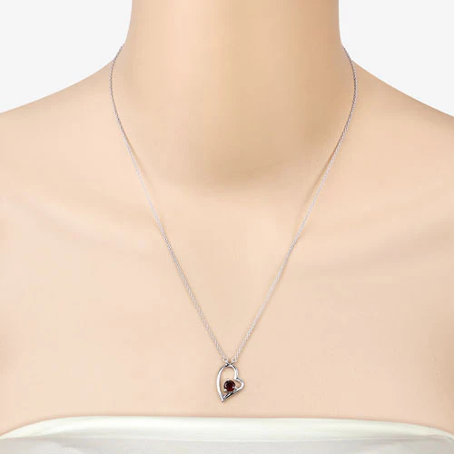 0.60 Carat Genuine Garnet .925 Sterling Silver Necklace - Image 12
