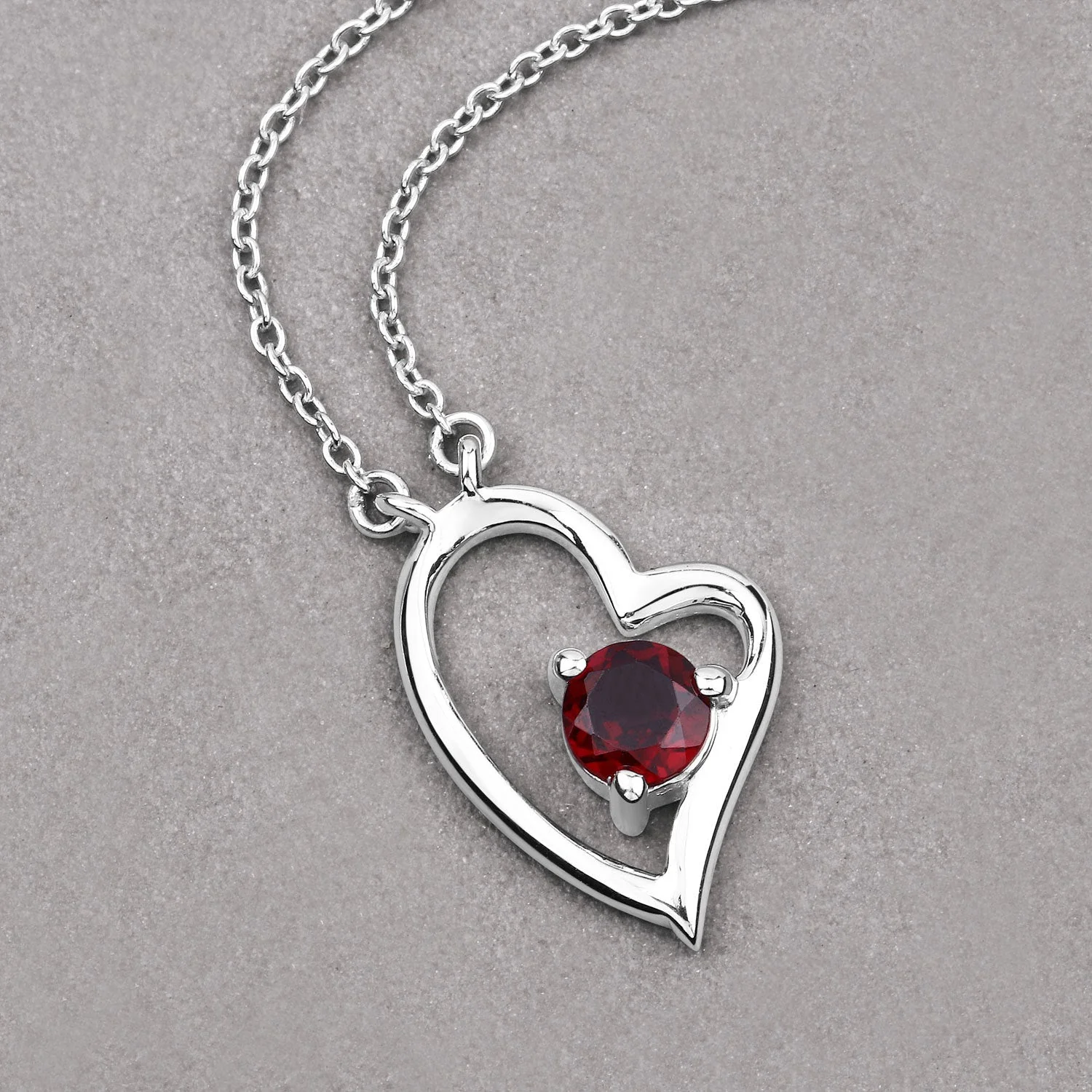 0.60 Carat Genuine Garnet .925 Sterling Silver Necklace - Image 4