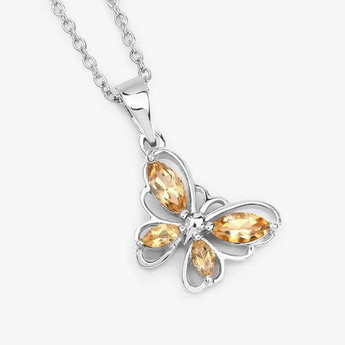 0.62 Carat Genuine Citrine .925 Sterling Silver Pendant - Image 4