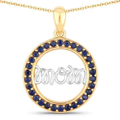 0.64 Carat Genuine Blue Sapphire .925 Sterling Silver Pendant - Image 5