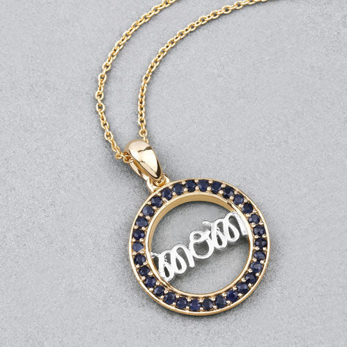 0.64 Carat Genuine Blue Sapphire .925 Sterling Silver Pendant - Image 8