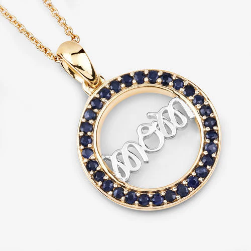 0.64 Carat Genuine Blue Sapphire .925 Sterling Silver Pendant - Image 9