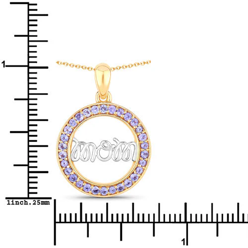 0.64 Carat Genuine Tanzanite .925 Sterling Silver Pendant - Image 7