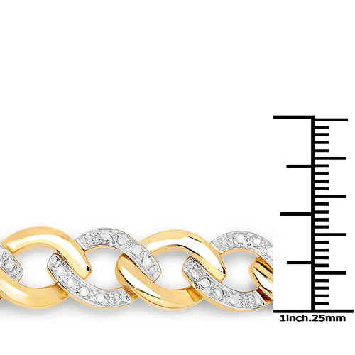 0.70 Carat Genuine White Diamond .925 Sterling Silver Bracelet - Image 6