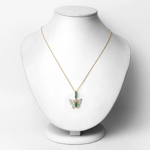 0.72 Carat Genuine Emerald and White Zircon .925 Sterling Silver Pendant - Image 6