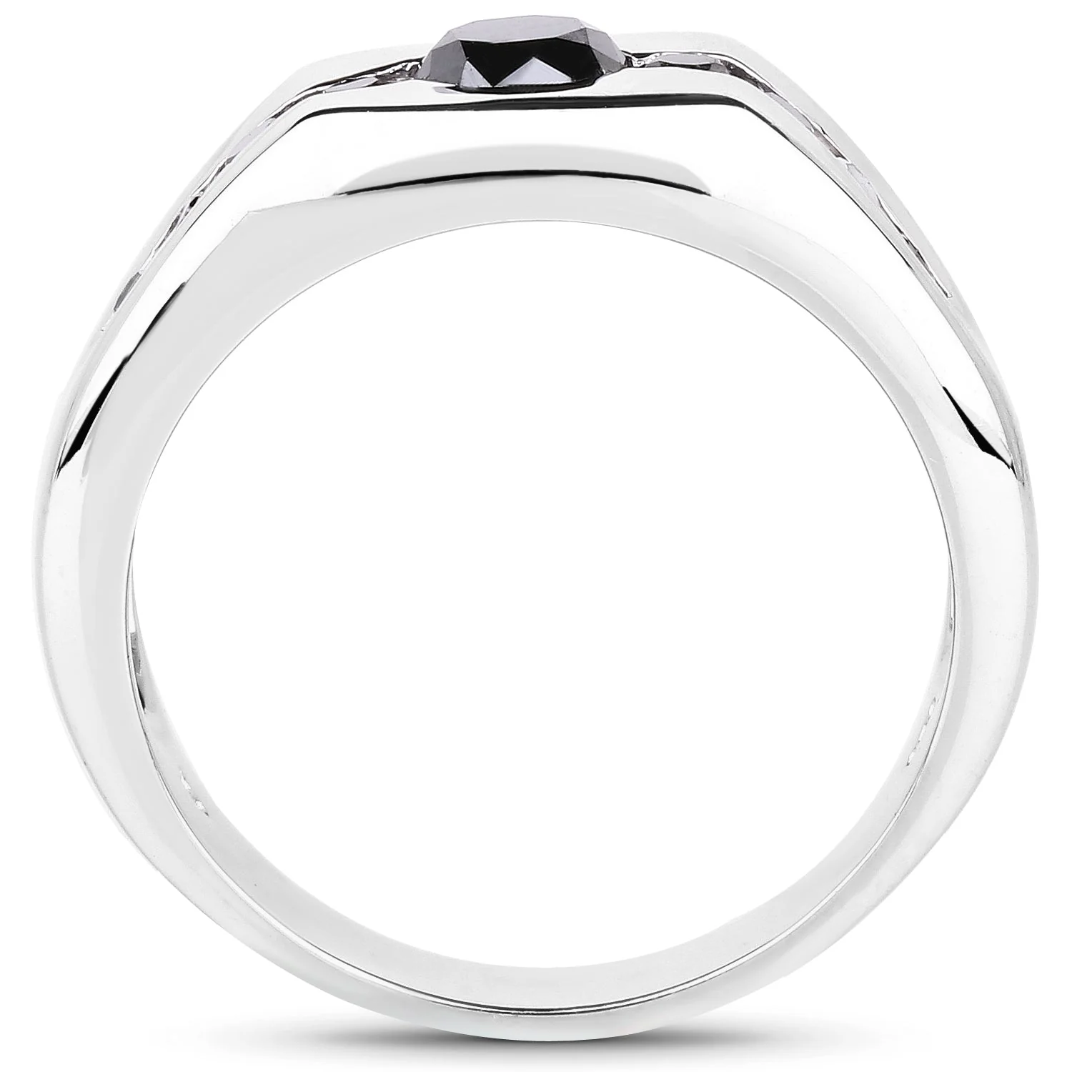 0.74 Carat Genuine Black Diamond .925 Sterling Silver Ring - Image 2