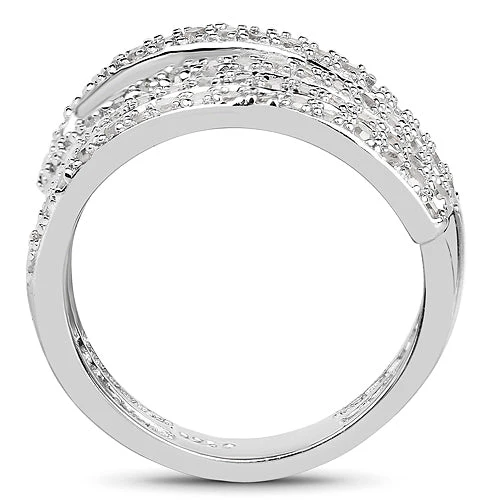 0.83 Carat Genuine White Diamond .925 Sterling Silver Ring - Image 6