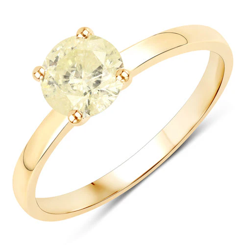 0.85 Carat Genuine TLC Diamond 14K Yellow Gold Ring - Image 2