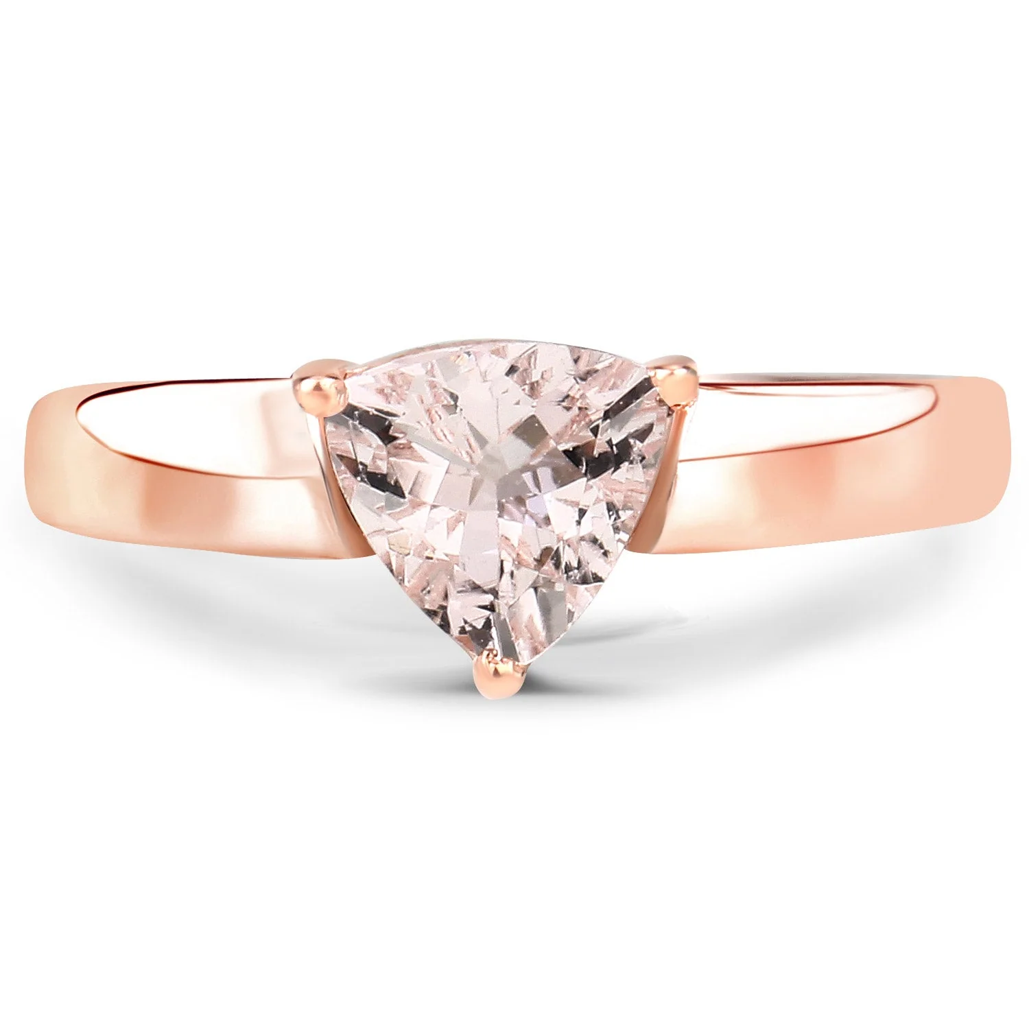 0.90 Carat Genuine Morganite .925 Sterling Silver Ring - Image 3