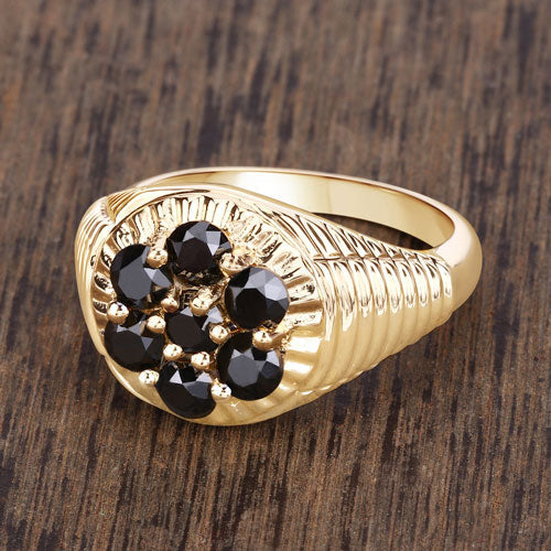 0.91 Carat Genuine Black Diamond .925 Sterling Silver Ring - Image 13