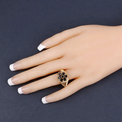 0.91 Carat Genuine Black Diamond .925 Sterling Silver Ring - Image 14