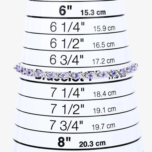 0.91 Carat Genuine Tanzanite .925 Sterling Silver Bracelet - Image 13