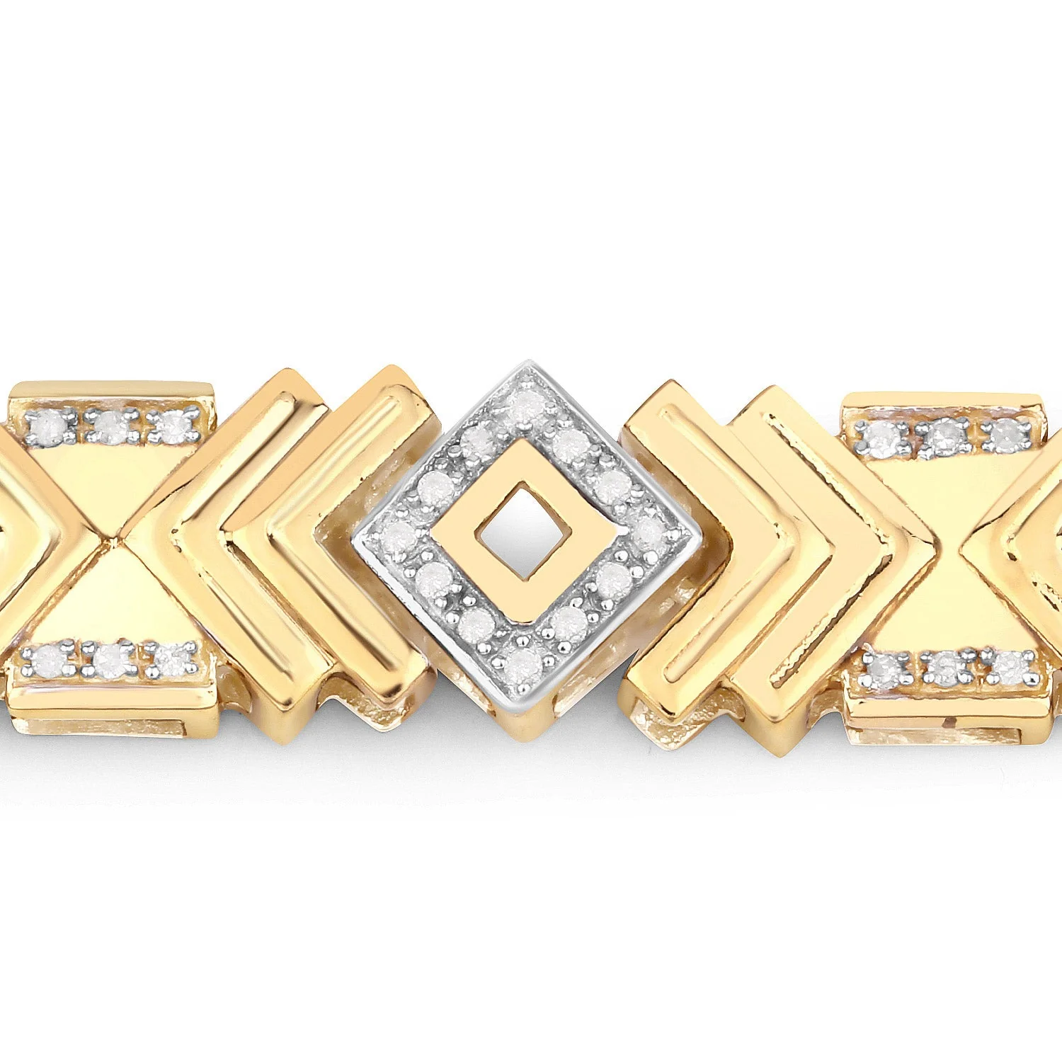 0.98 Carat Genuine White Diamond .925 Sterling Silver Bracelet - Image 3