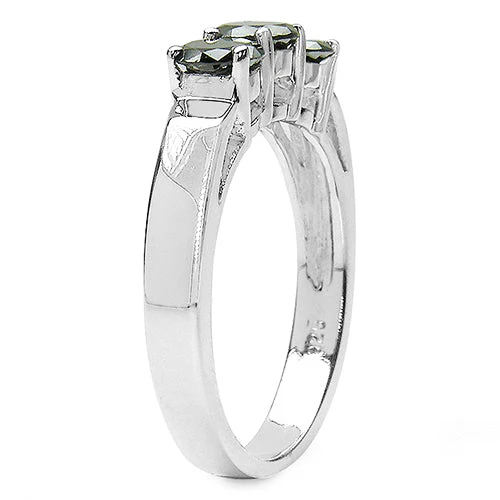 0.99 Carat Genuine Black Diamond .925 Sterling Silver Ring - Image 2