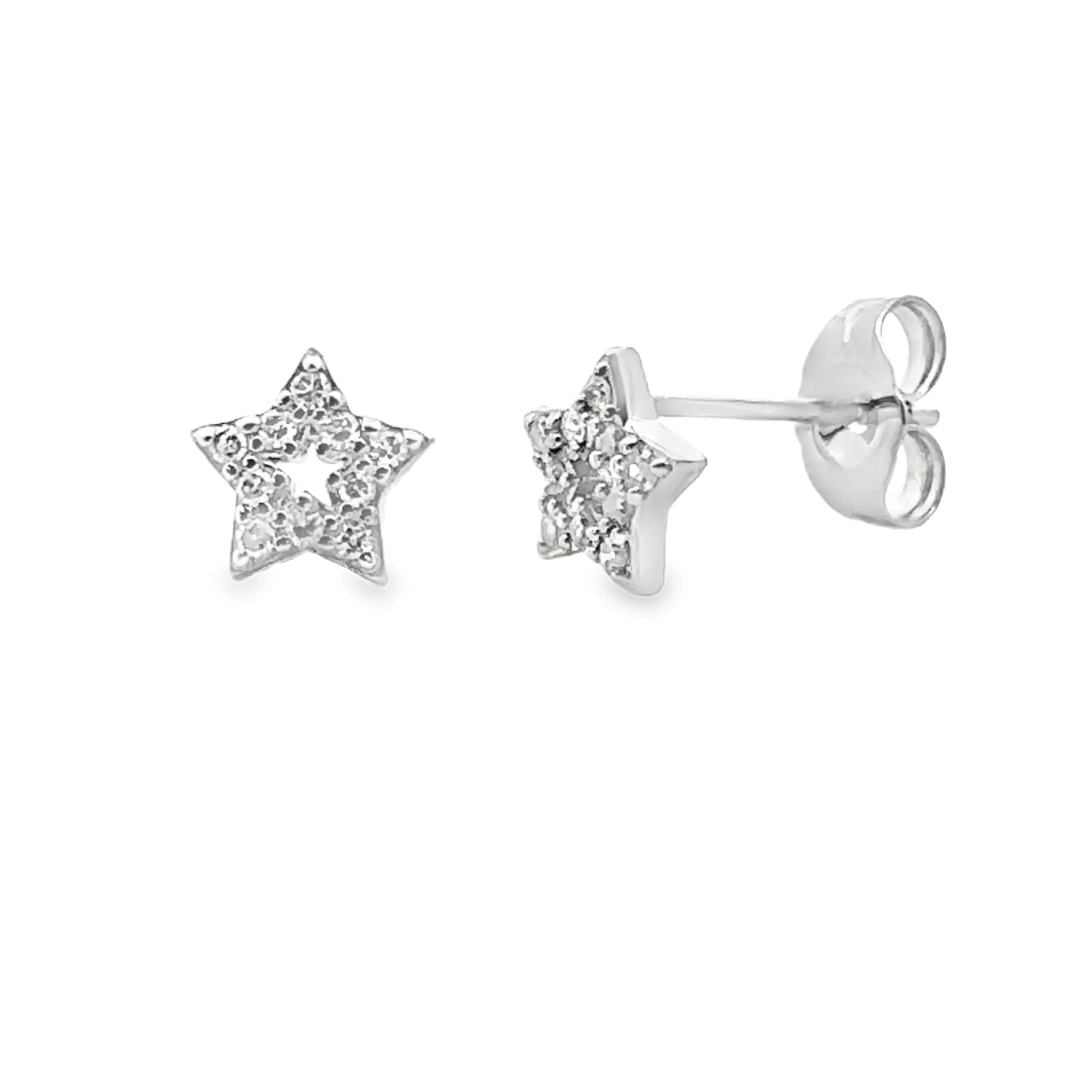 .05ct Diamond Earrings 14KT White Gold - Image 3
