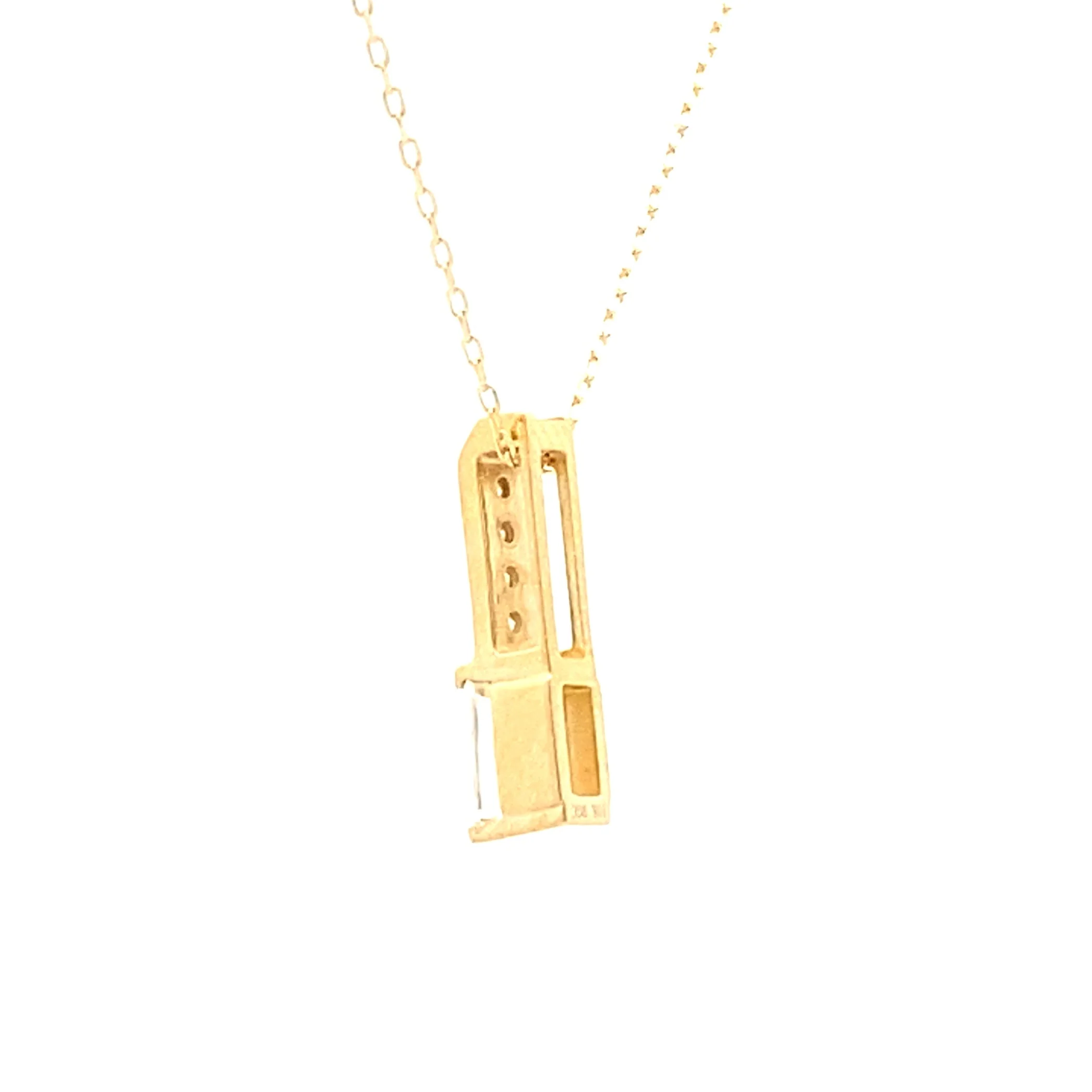.06ct Zircon Diamond Fashion Pendants 10KT Yellow Gold - Image 5