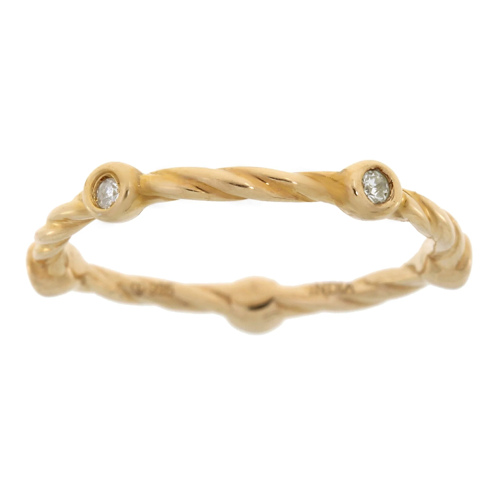 .07ct Diamond stackable band set Sterling Silver - Image 2