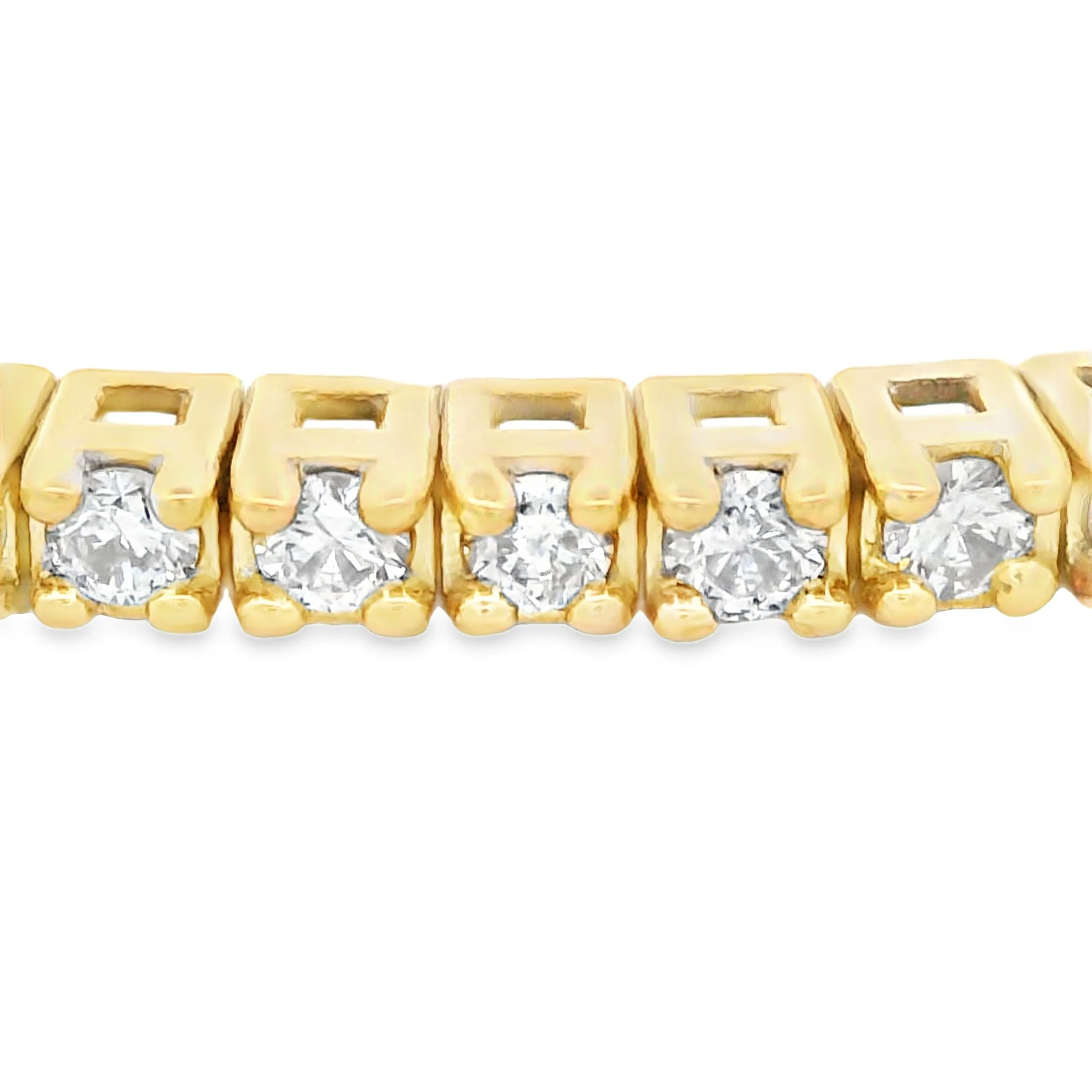 1.00ct Diamond Bangle Bracelet 14KT Yellow Gold - Image 2