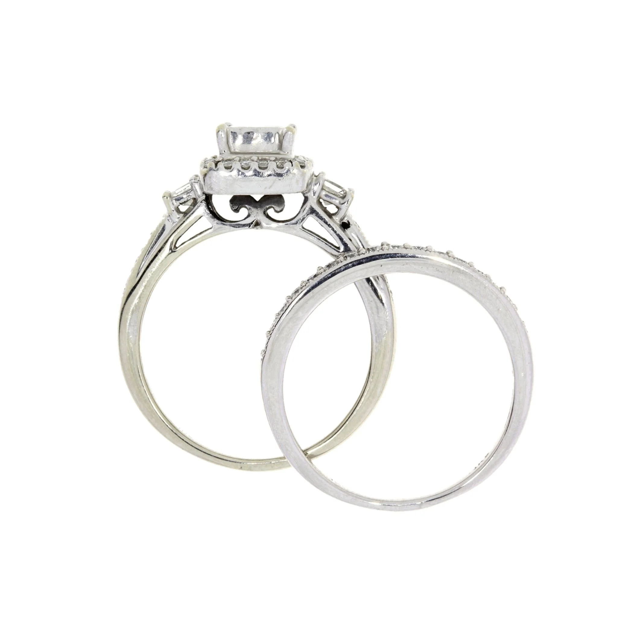 1.00ct Diamond Engagement Ring Set 10KT White Gold - Image 6